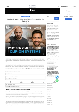 Hairline Anxiety? Why Gen Z Men Choose Clip-On Systems