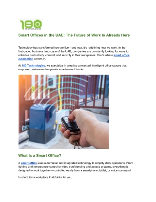180 Technology - The Future of Work Is Already Here