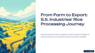 From Farm to Export: Article Review on S.S. Industries’ Rice Processing Journey