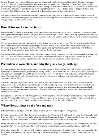 Botox for Anti-Aging: Prevention and Correction Strategies