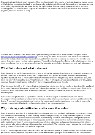 Finding Botox Near Me: How to Choose a Certified Provider