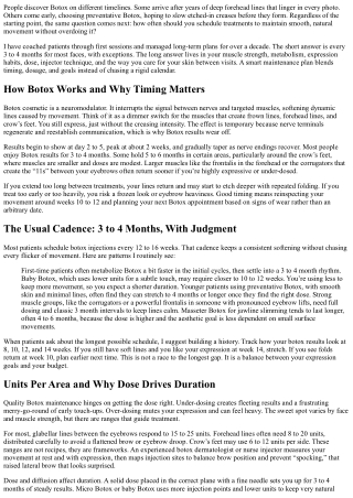 Botox Maintenance Plan: How Often to Schedule Treatments