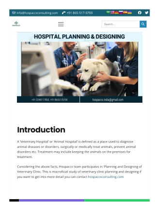 Veterinary Hospital Planning & Designing By Hospaccx Consulting 