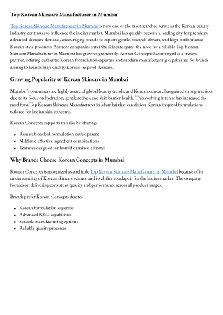 Top Korean Skincare Manufacturer in Mumbai