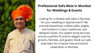 Professional Safa Wala in Mumbai for Weddings & Events