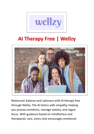 Best Free AI Therapist | Wellzy