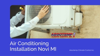 Air Conditioning Installation Novi MI