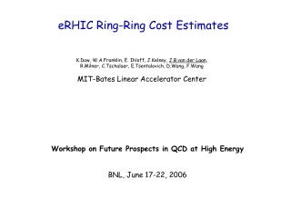 eRHIC Ring-Ring Cost Estimates