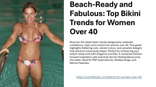 Beach-Ready and Fabulous Top Bikini Trends for Women Over 40