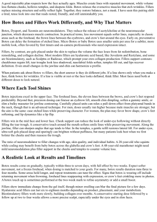 Combining Botox with Fillers: Balanced, Natural Rejuvenation