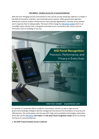 HID AMICO - Intuitive Access for a Connected Bahrain