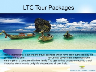 LTC Tour Packages India- Mansi International
