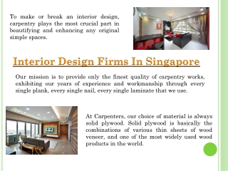 Interior Design Company Singapore