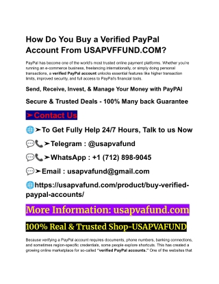 How Do You Buy a Verified PayPal Account From USAPVFFUND.COM_ (1)