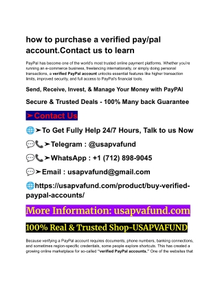 how to purchase a verified pay_pal account.Contact us to learn  (1)