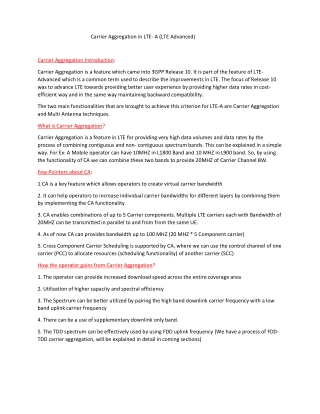 Carrier Aggregation in LTE – A Guide by TechLTE World