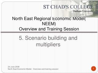North East Regional Economic Model( NEEM) Overview and Training Session