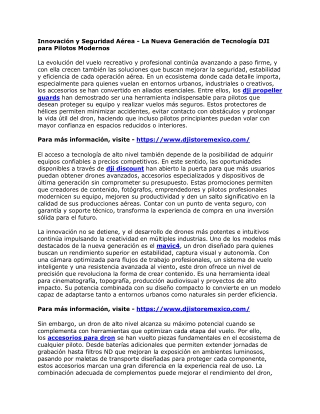 Innovación y Seguridad Aérea - La Nueva Generación de Tecnología DJI para Pilotos Modernos