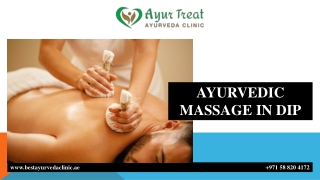 AYURVEDIC MASSAGE IN DIP