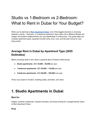 Studio vs 1-Bedroom vs 2-Bedroom_ What to Rent in Dubai for Your Budget_
