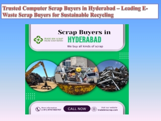 Trusted Computer Scrap Buyers in Hyderabad – Leading E-Waste Scrap Buyers for Sustainable Recycling