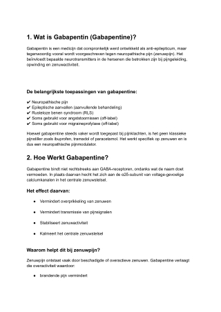 _Gabapentin 300 mg Uitleg_ Gebruik, Bijwerkingen, Zenuwpijn & Ervaringen