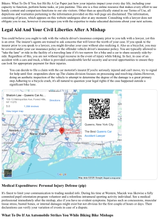 I Was Struck By An Uninsured Vehicle Driver While Riding My Bike What Can I Do?