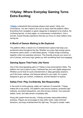 11Xplay_ Where Everyday Gaming Turns Extra Exciting