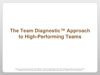 The Team Diagnostic™ Approach to High-Performing Teams