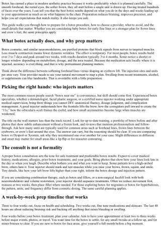 Pre-Treatment Botox Tips: What to Do (and Avoid)