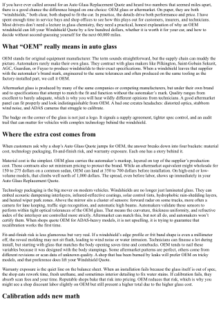 Why OEM Glass Might Raise Your Auto Glass Replacement Quote