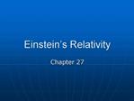 Einstein s Relativity