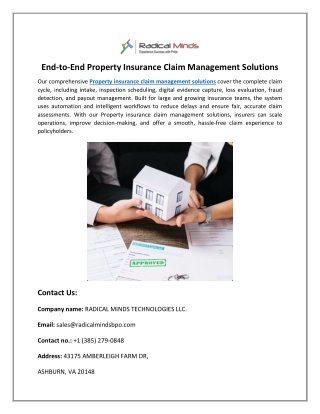 Property Insurance Claim Management Solutions for Faster Processing