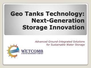 Geo Tanks Technology: Next-Generation Storage Innovation