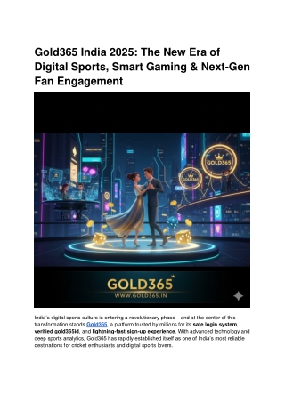 Gold365 India 2025_ The New Era of Digital Sports, Smart Gaming & Next-Gen Fan Engagement
