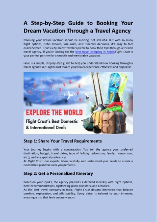 A Step-by-Step Guide to Booking Your Dream Vacation Through a Travel Agency