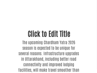 Top Chardham Yatra Packages for a Comfortable and Divine Journey in 2026