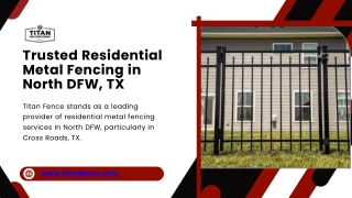 Trusted Residential Metal Fencing in North DFW, TX
