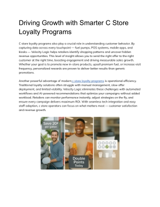 Driving Growth with Smarter C Store Loyalty Programs