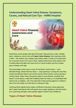 Heart Valve Disease_ Symptoms, Causes, and Natural Care Tips