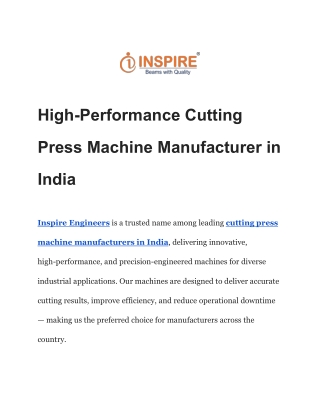 High-Performance Cutting Press Machine Manufacturer in India (1)