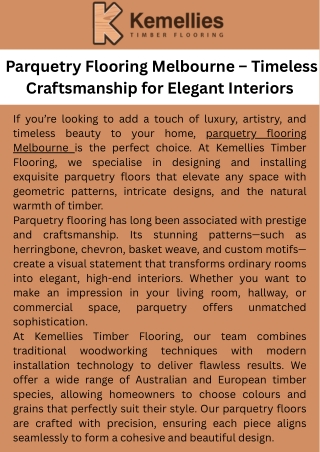 _Parquetry Flooring Melbourne – Timeless Craftsmanship for Elegant Interiors