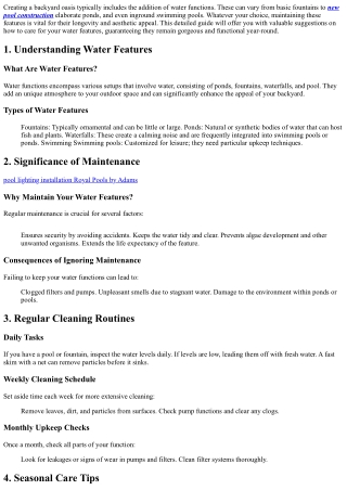 Water Feature Upkeep Tips: Keeping Your Backyard Oasis Beautiful