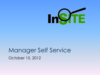 Manager Self Service