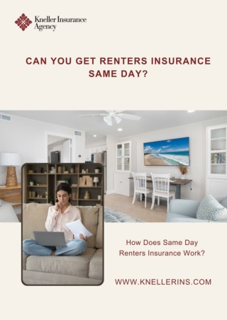 Can You Get Renters Insurance Same Day