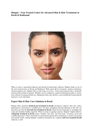 Best dermatologist in kochi-Skinpal
