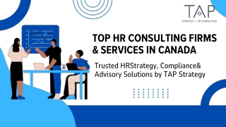 Top HR Consulting Firms & Services in Canada  TAP Strategy