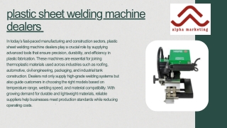 plastic welding machine