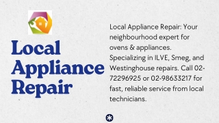 Local Appliance Repair - Oven Repairs Sydney