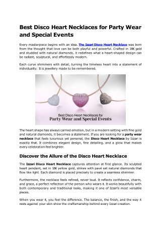 Best Disco Heart Necklaces for Party Wear and Special Events